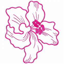 Flowers And Tree Embroidery Design 6